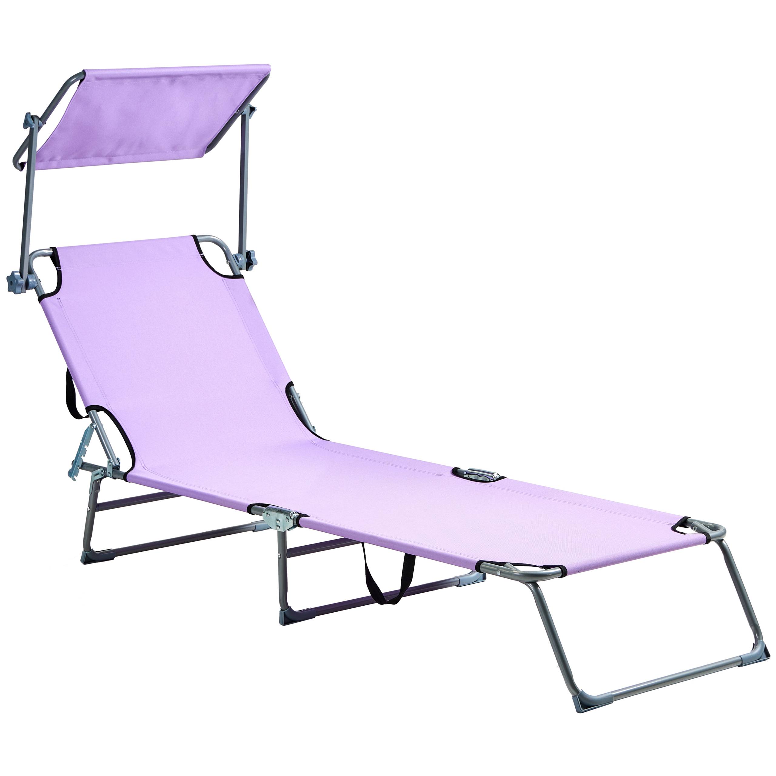 Beliani - Chaise longue Acier Violet FOLIGNO - 58x201x80- Beliani - Image 2