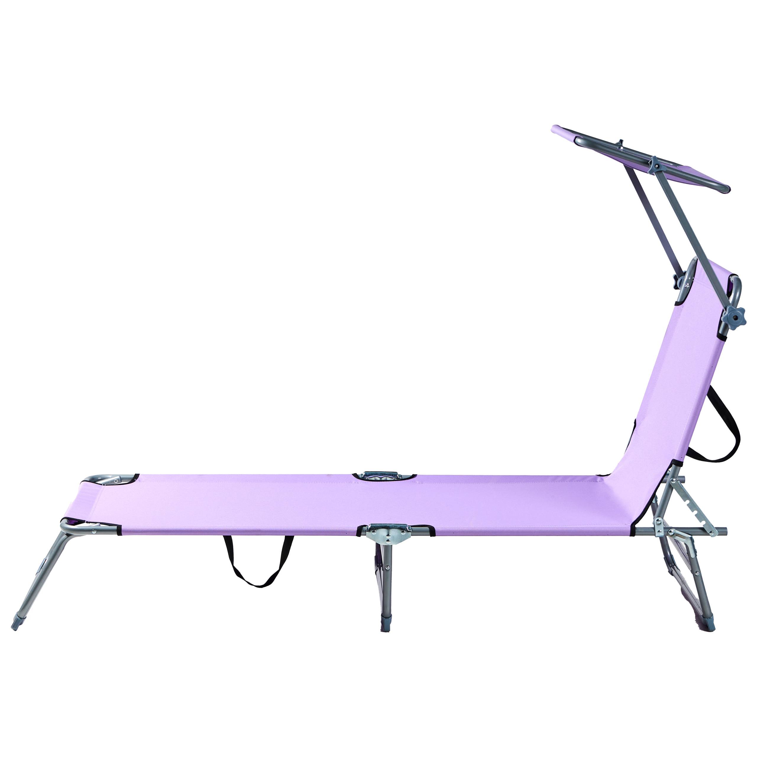 Beliani - Chaise longue Acier Violet FOLIGNO - 58x201x80- Beliani - Image 6