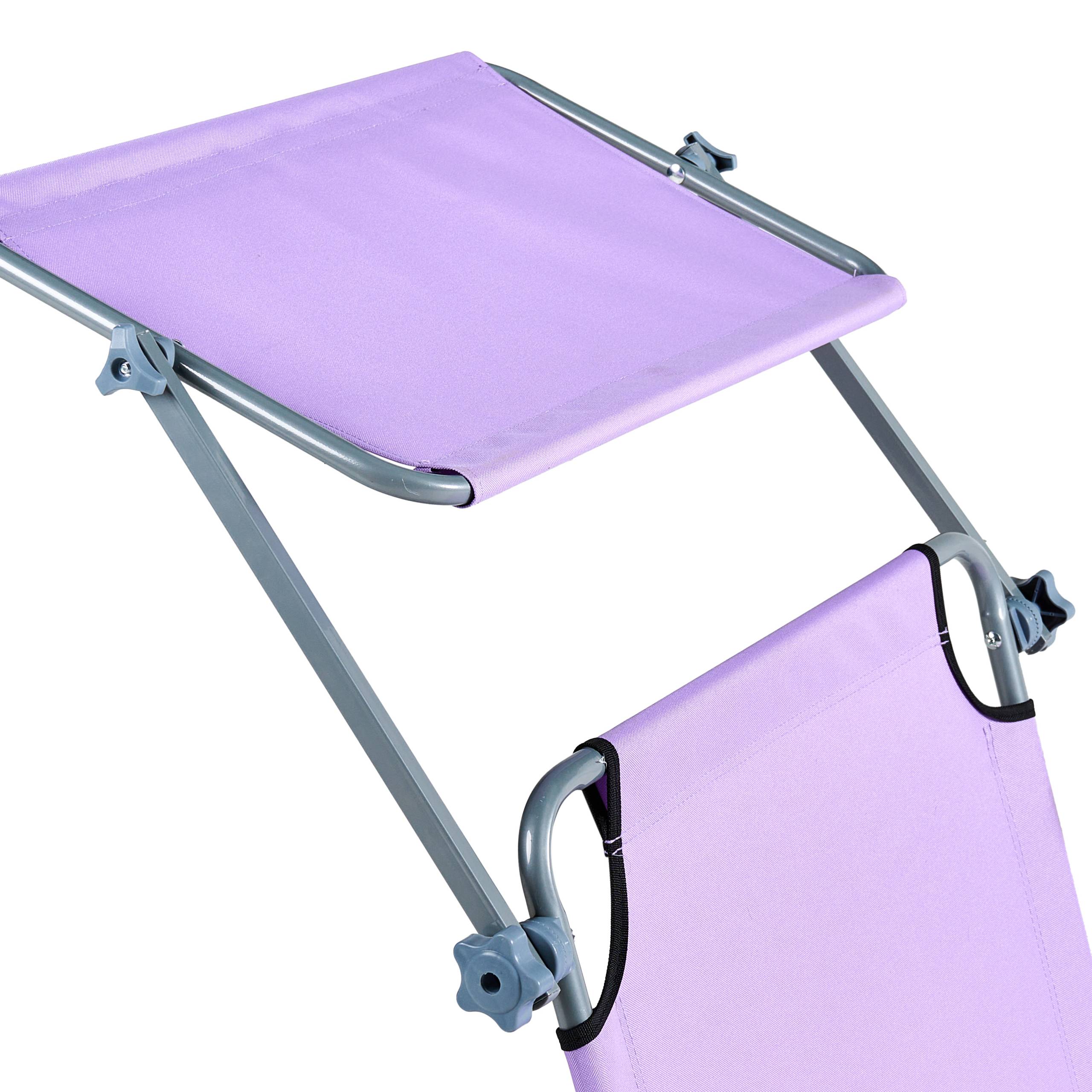 Beliani - Chaise longue Acier Violet FOLIGNO - 58x201x80- Beliani - Image 8