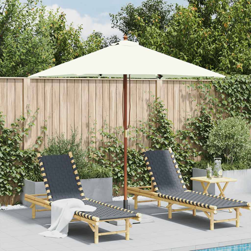 PANGIVO - Parasol extérieur avec mât en bambou, sable, 150 x 200 x 235 cm - PANGIVO - Image 1