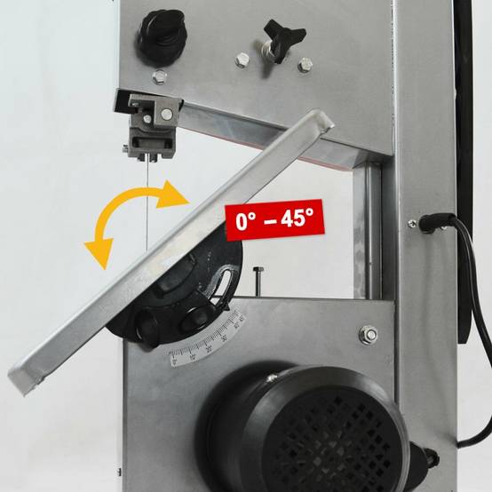 Hecht 8925 Scie à ruban électrique 250W 50Hz 0-45° ruban 1400m 1487 tr/min 16,9kg - Image 4