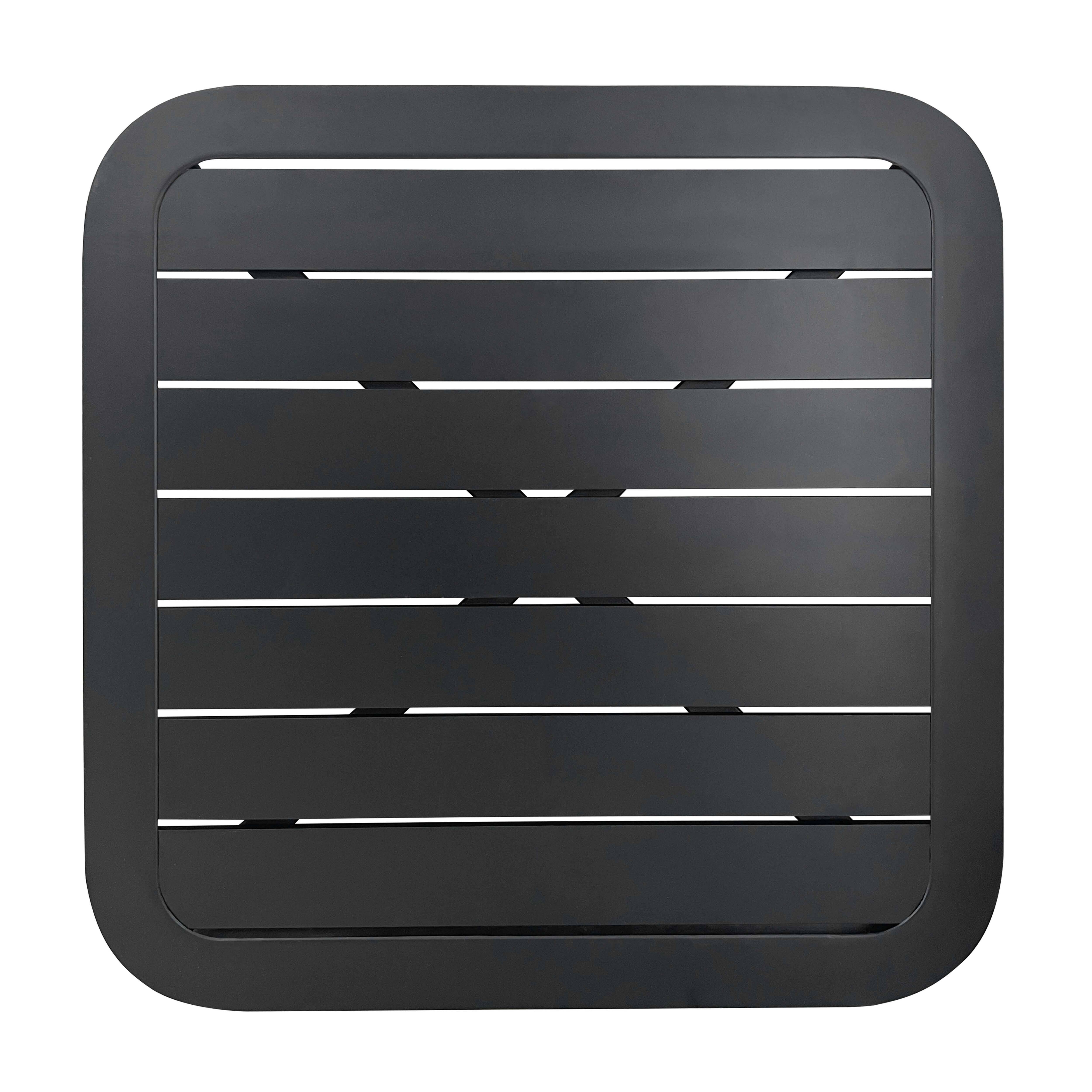 Oviala - Plateau de table 60x60 cm en aluminium noir Almada Almada - Oviala - Imagen 2
