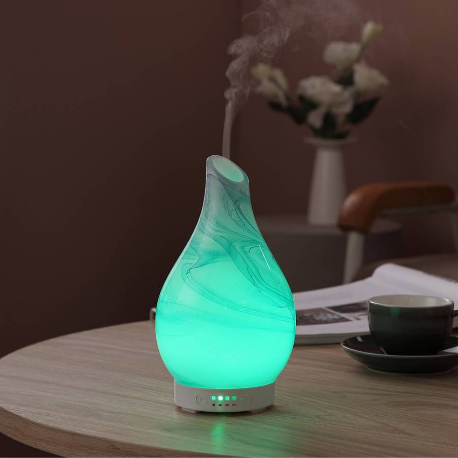 Zen'Arôme Diffuseur Huile Essentielle YangTsé – Diffuseur de Senteur -Verre Peint à la main – Timer, Arrêt Automatique, Silencieux - Image 4