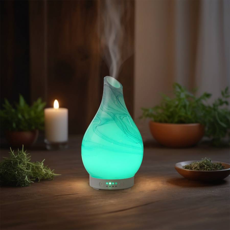 Zen'Arôme Diffuseur Huile Essentielle YangTsé – Diffuseur de Senteur -Verre Peint à la main – Timer, Arrêt Automatique, Silencieux - Image 3