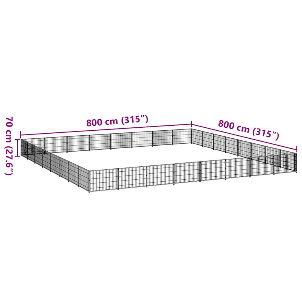 Vidaxl - Chenil Argenté 64 m² Acier vidaXL 3082190 - Imagen 3