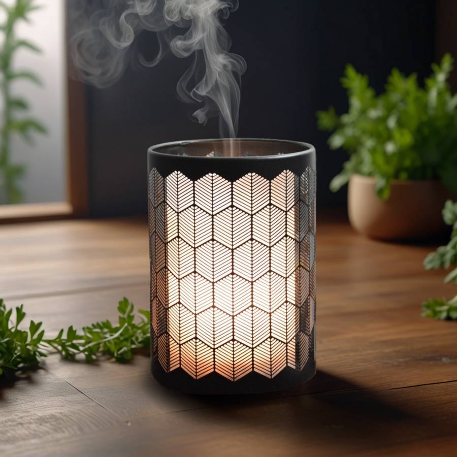 Zen'Arôme Diffuseur Huile Essentielle avec Télécommande Verone - Éclairage Led Personnalisable - Verre + Coque en Métal - Image 8