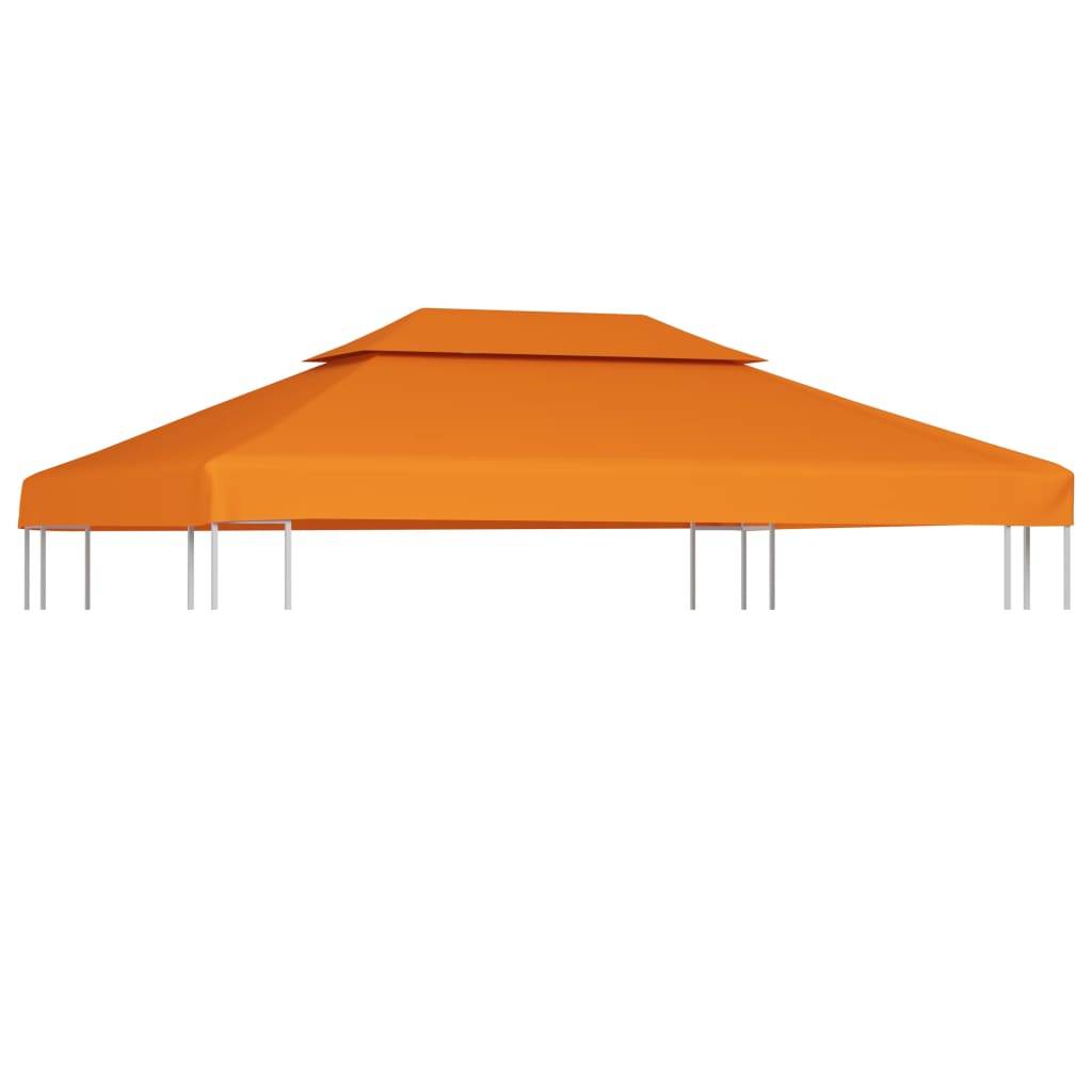 Toile de Rechange Tonnelle 3x4m Polyester 310g/m² Imperméable pour Jardin Double Toit Orange - ComfortXL Outdoor Living - Image 1