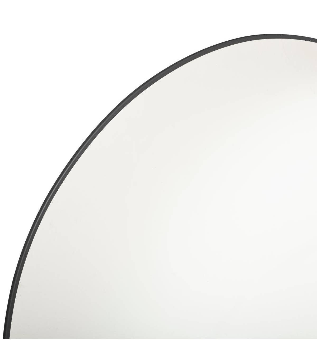 Grand Miroir mural en Métal Noir  D 76 cm - Image 2