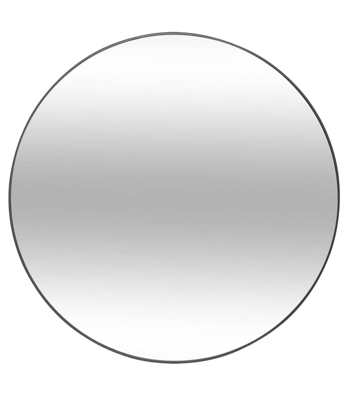Grand Miroir mural en Métal Noir  D 76 cm - Image 1