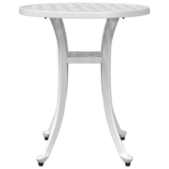 Table de jardin aluminium coulé blanc Ø48 x 53 cm - PANGIVO - Image 5