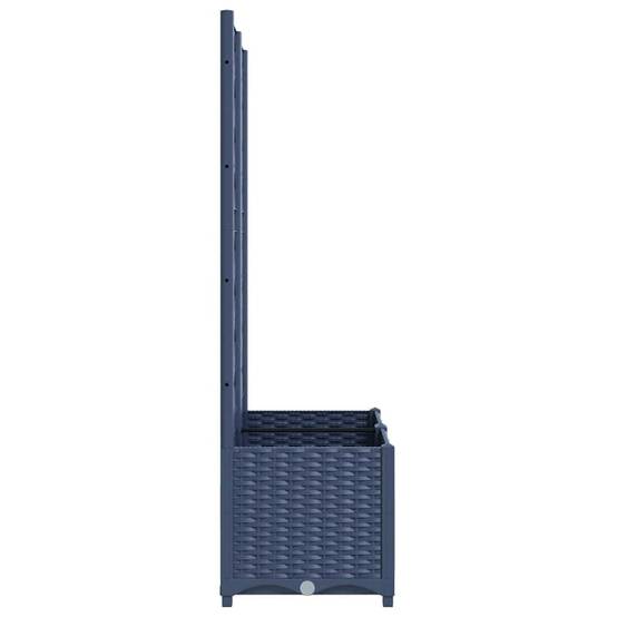 Jardinière avec treillis PP bleu gris 80 x 40 x 136 cm - PANGIVO - Image 5