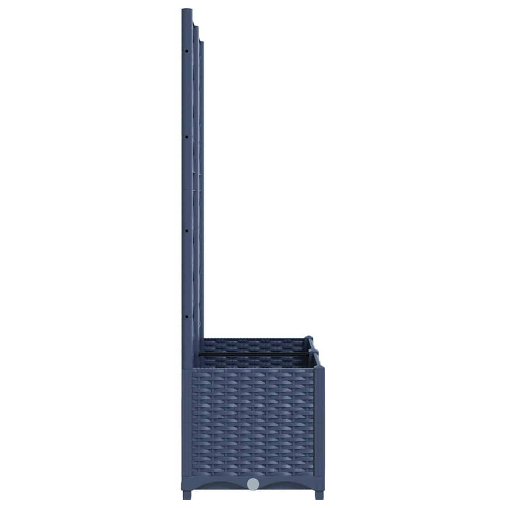 Jardinière avec treillis PP bleu gris 80 x 40 x 136 cm - PANGIVO - Image 5