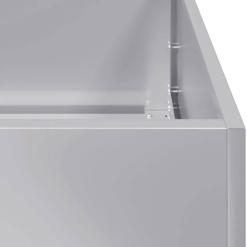 Helloshop26 - Jardinière 100 x 100 x 80 cm acier galvanisé stable et décorative pour jardin ou balcon en acier galvanisé - Image 5