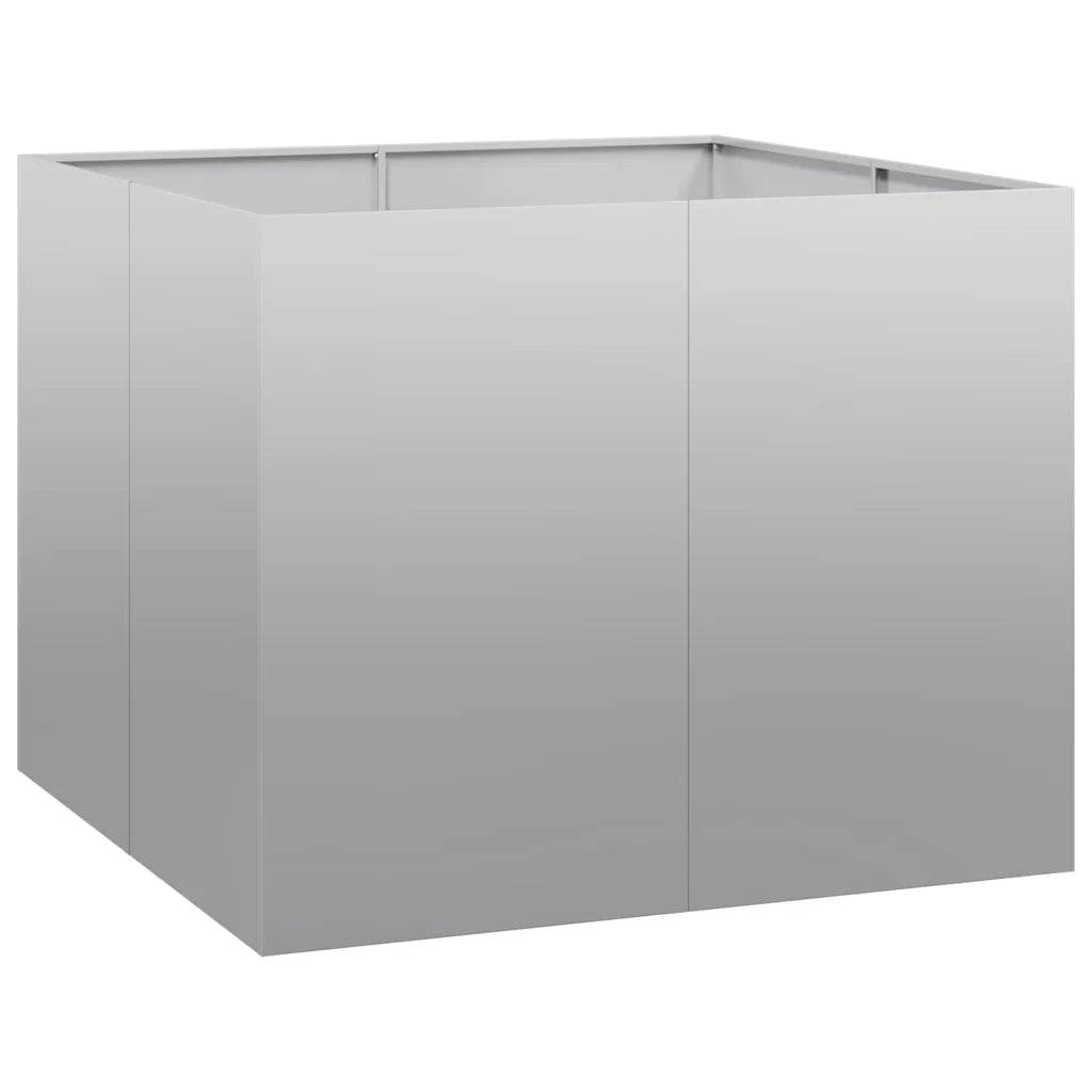 Helloshop26 - Jardinière 100 x 100 x 80 cm acier galvanisé stable et décorative pour jardin ou balcon en acier galvanisé - Image 1