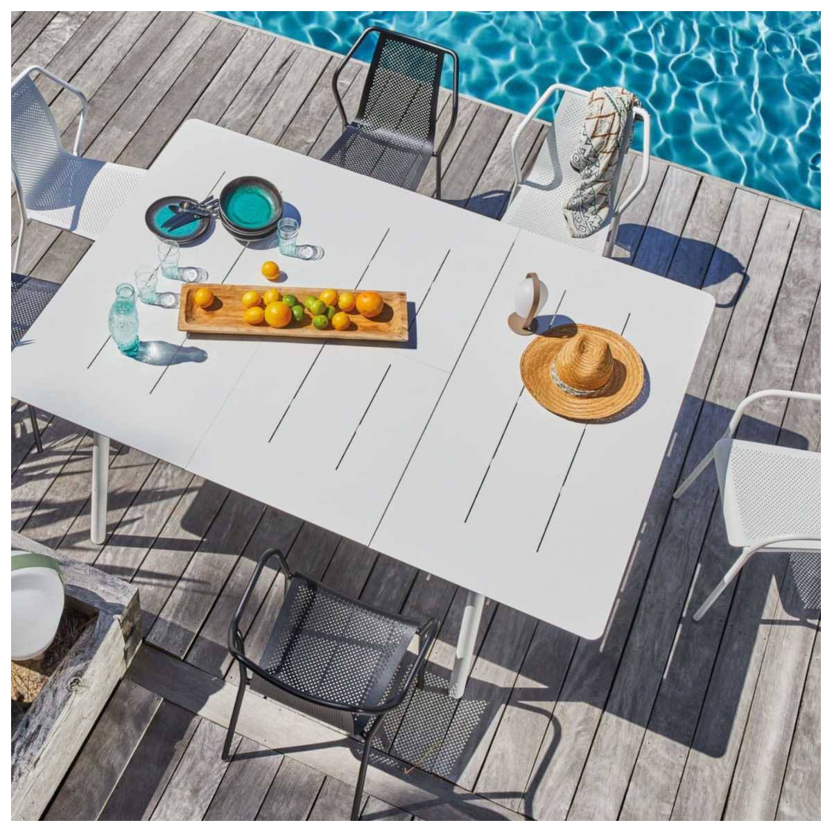 Proloisirs - Chaise de jardin empilable en aluminium Bari - Imagen 1