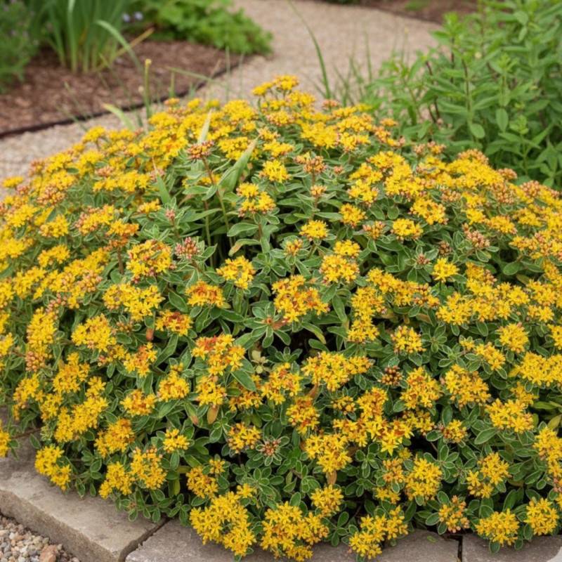 Orpin kamtschaticum Variegatum, Sedum à fleurs Jaune/ - feuillage Persistant - Godet - 5/20 cm - Imagen 1
