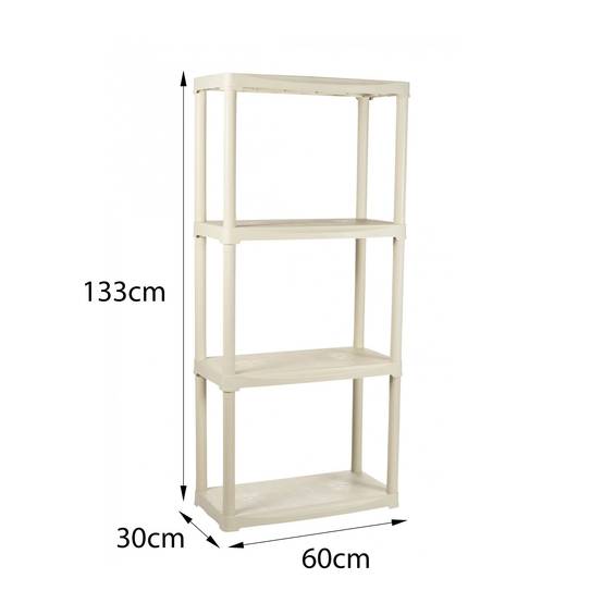 Dmora - Armoire d'extérieur Eupen, Etagère d'extérieur, Armoire de balcon polyvalente, Armoire d'extérieur, 100% Made in Italy, 60x30h133 cm, Blanc - Dmora - Image 3
