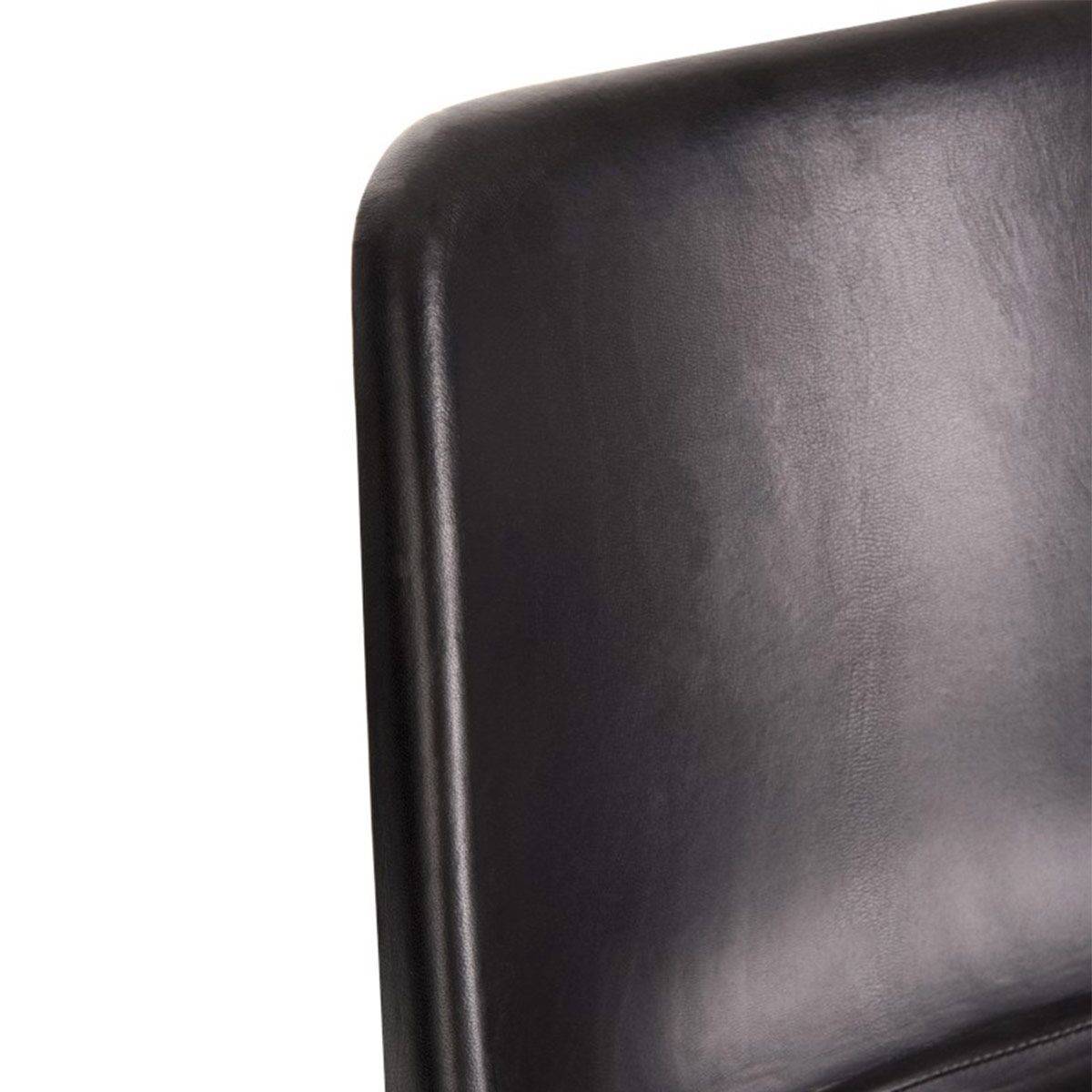 J-Line - Chaise Design Cuir & Métal "Tolbia" 79cm Noir - Image 6