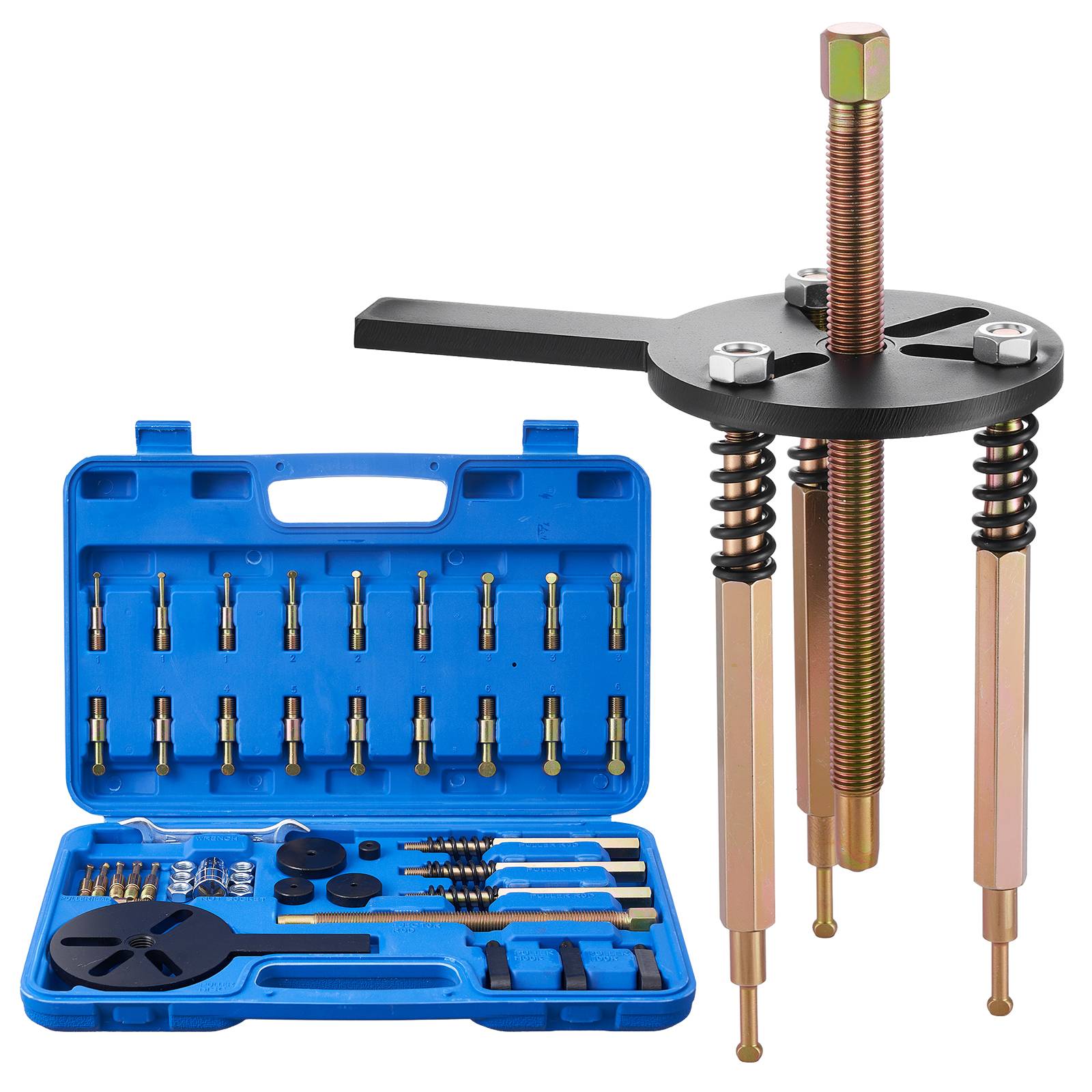 Vevor - VEVOR Kit extracteur de roulements 36 pièces, 3 mâchoires réversibles, pour roulements internes et externes, acier haute résistance, coffret portable. - Image 1