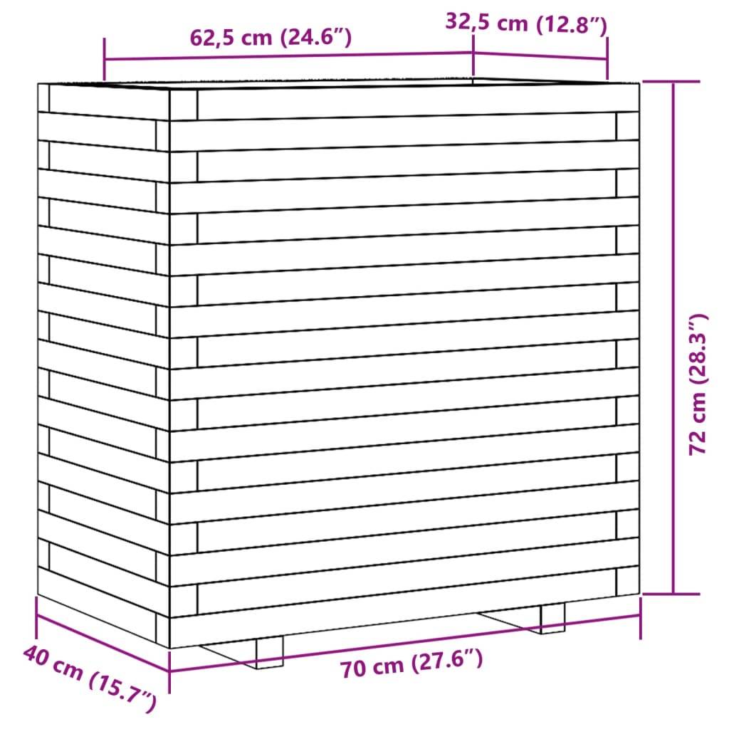 Maison Chic - Jardinière, Bac à fleurs, Pot de fleurs 70x40x72 cm bois de pin imprégné - Imagen 10