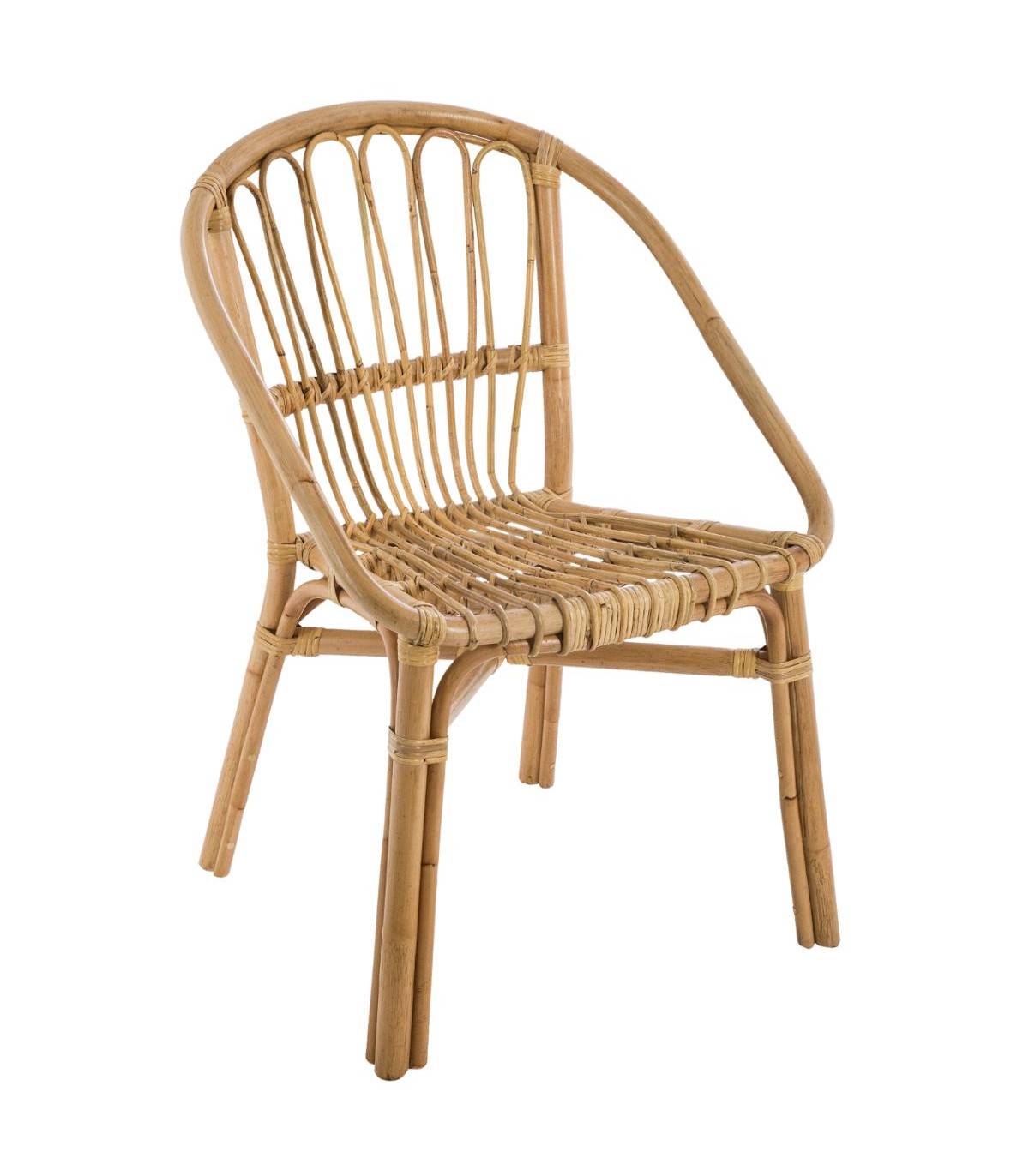 Fauteuil en Rotin Naturel H 80 cm - Image 1