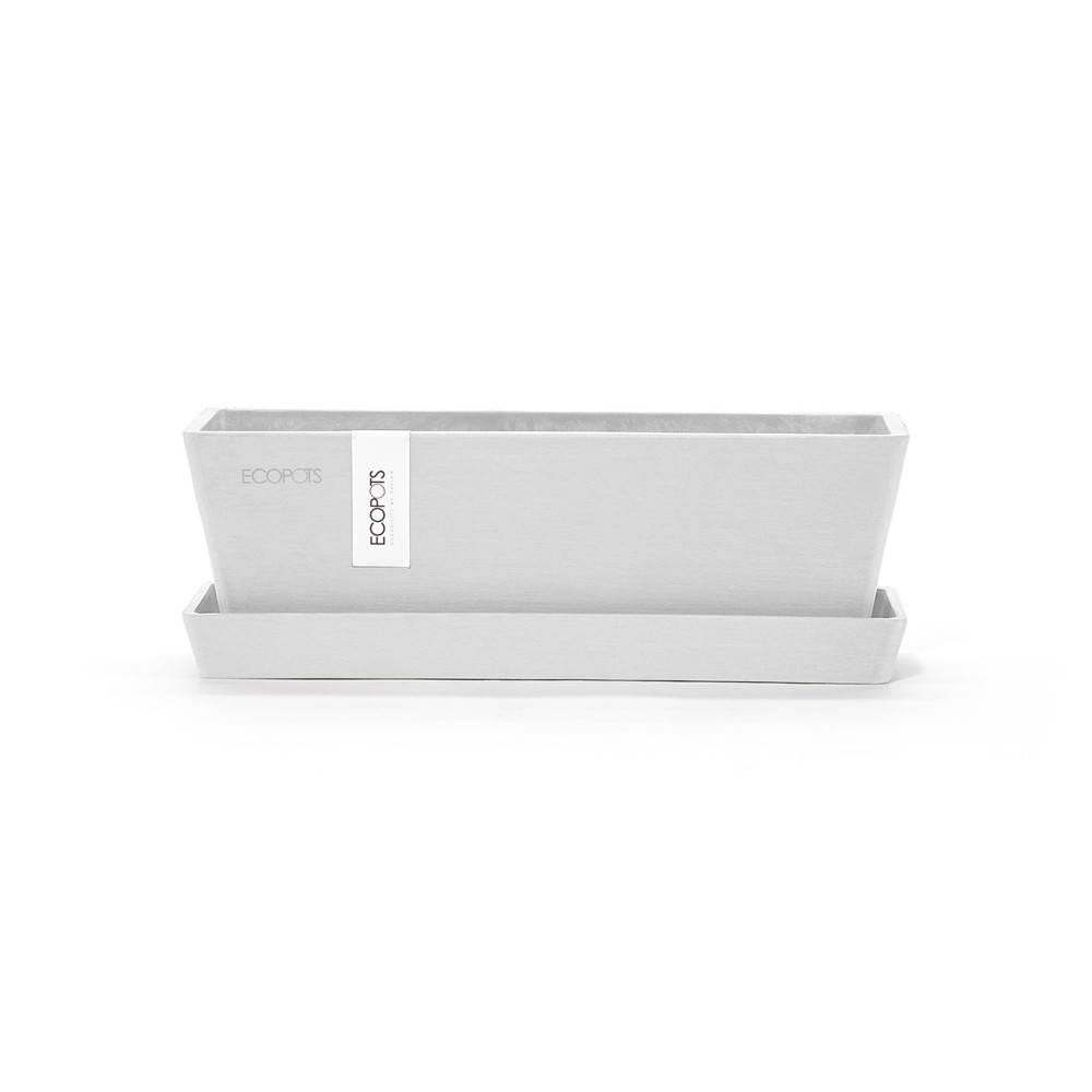 Ecopots - Soucoupe Rectangular 25 Blanc Pur - 25 x 9 x H. 2,3 cm ECOPOTS - Imagen 1