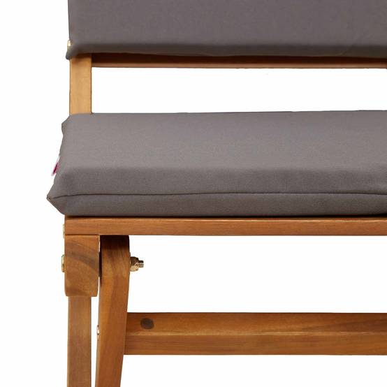 Chaises de bistrot bois d'acacia gris foncé 36 x 46 x 85 cm - PANGIVO - Image 9