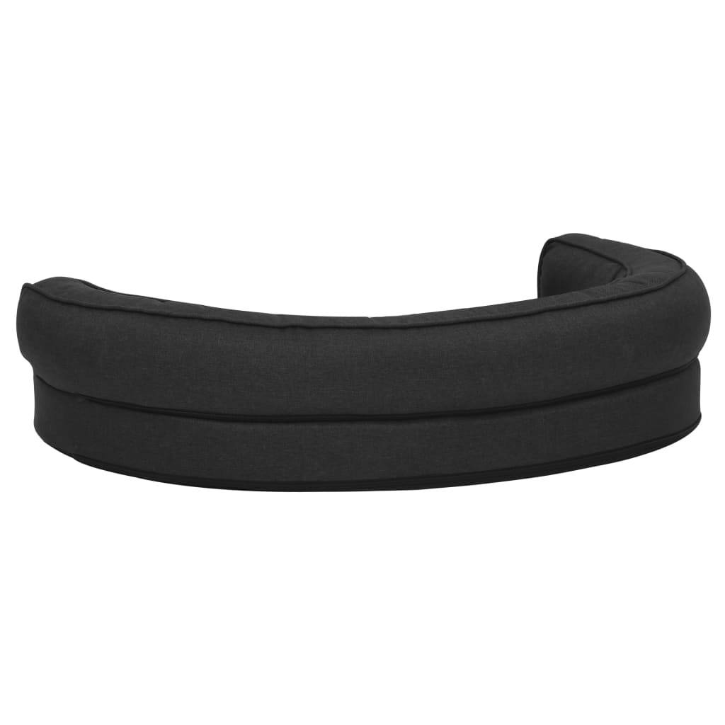 Vidaxl - Matelas de lit ergonomique de chien 75x53 cm Aspect de lin Noir vidaXL 171308 - Imagen 6