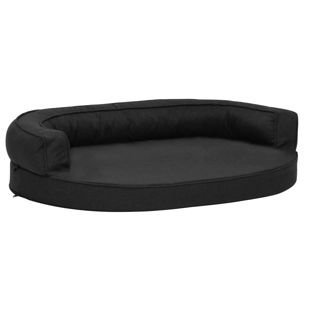 Vidaxl - Matelas de lit ergonomique de chien 75x53 cm Aspect de lin Noir vidaXL 171308 - Imagen 2