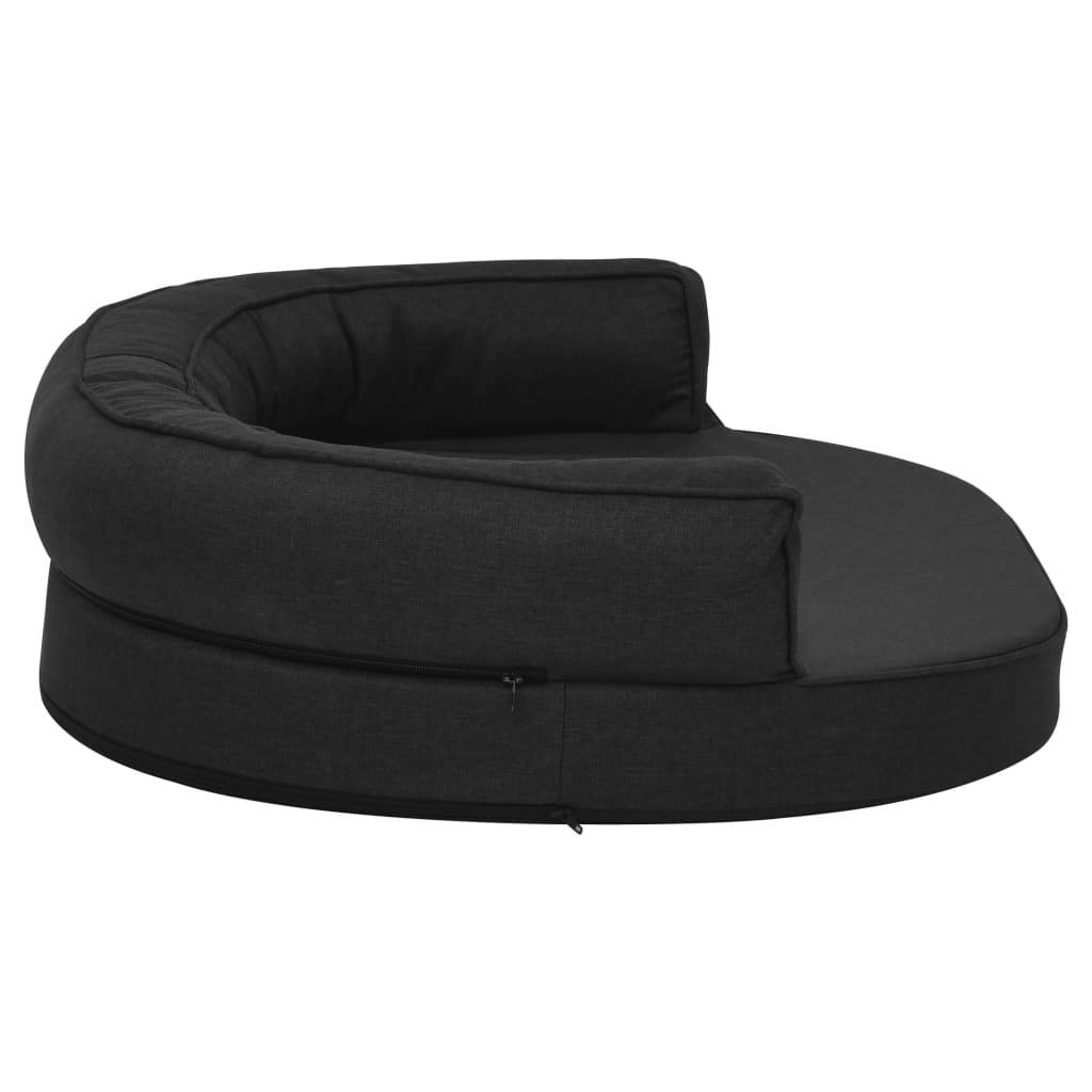 Vidaxl - Matelas de lit ergonomique de chien 75x53 cm Aspect de lin Noir vidaXL 171308 - Imagen 5