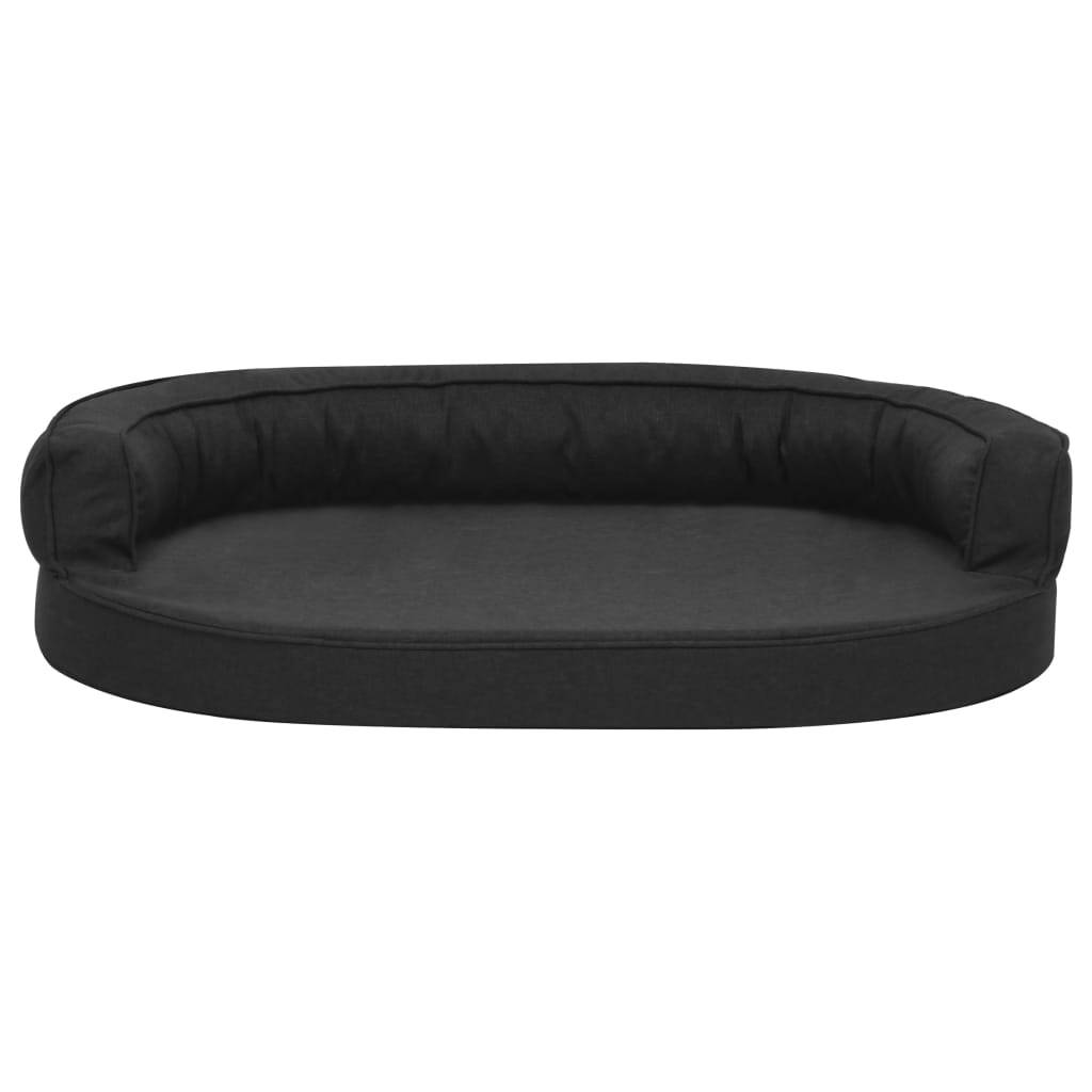 Vidaxl - Matelas de lit ergonomique de chien 75x53 cm Aspect de lin Noir vidaXL 171308 - Imagen 8