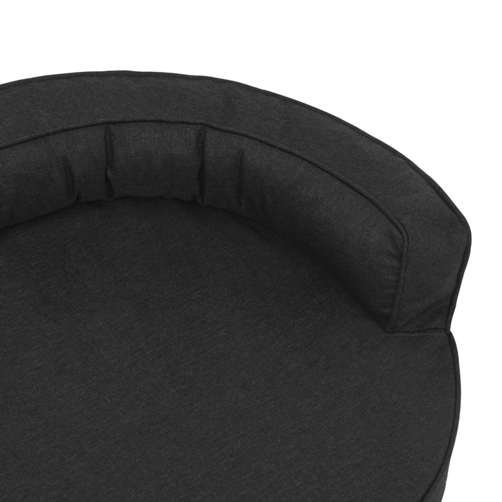 Vidaxl - Matelas de lit ergonomique de chien 75x53 cm Aspect de lin Noir vidaXL 171308 - Imagen 4