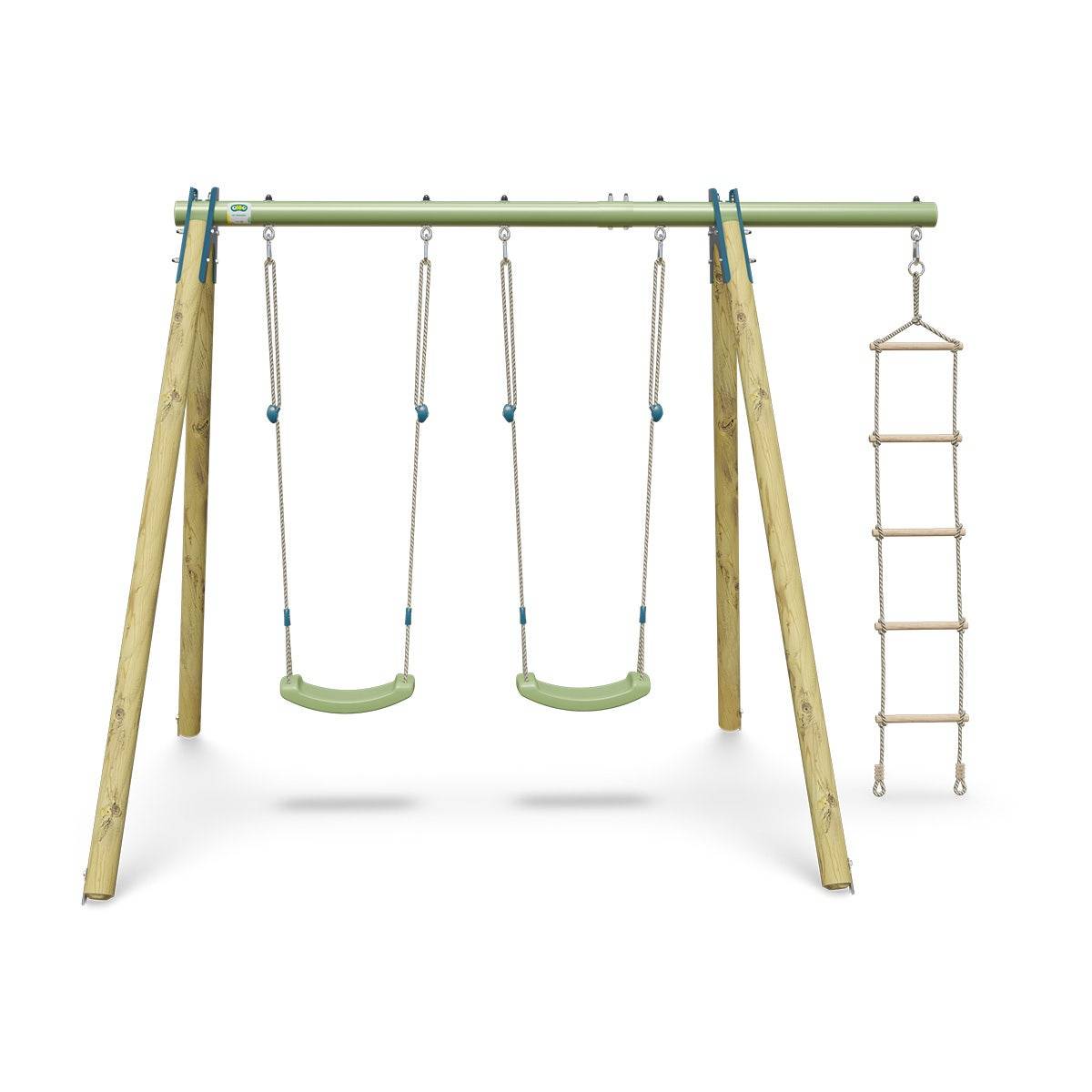 Trigano - Portique bois poutre métal 1,90 m Techwood Premium PIKI 2 - Image 1