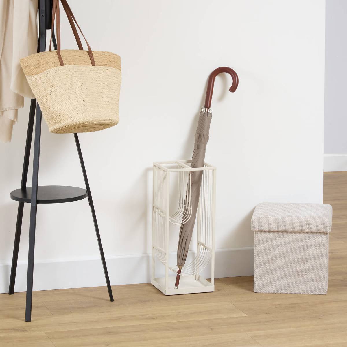 Porte-Parapluie en Métal "Metty" 50cm Beige - Image 2