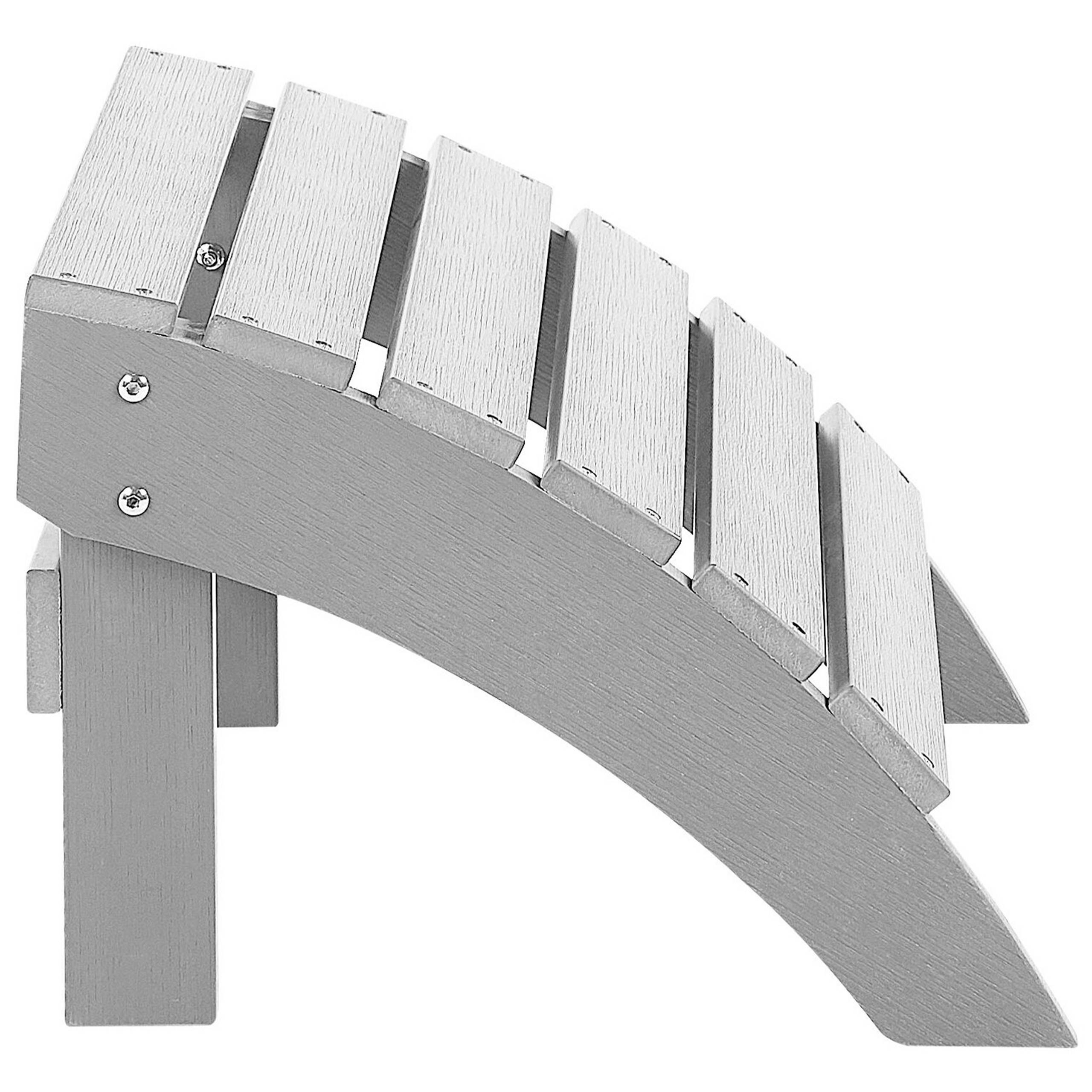 Beliani - Repose-pied Bois synthétique Gris clair ADIRONDACK - Beliani - Imagen 5