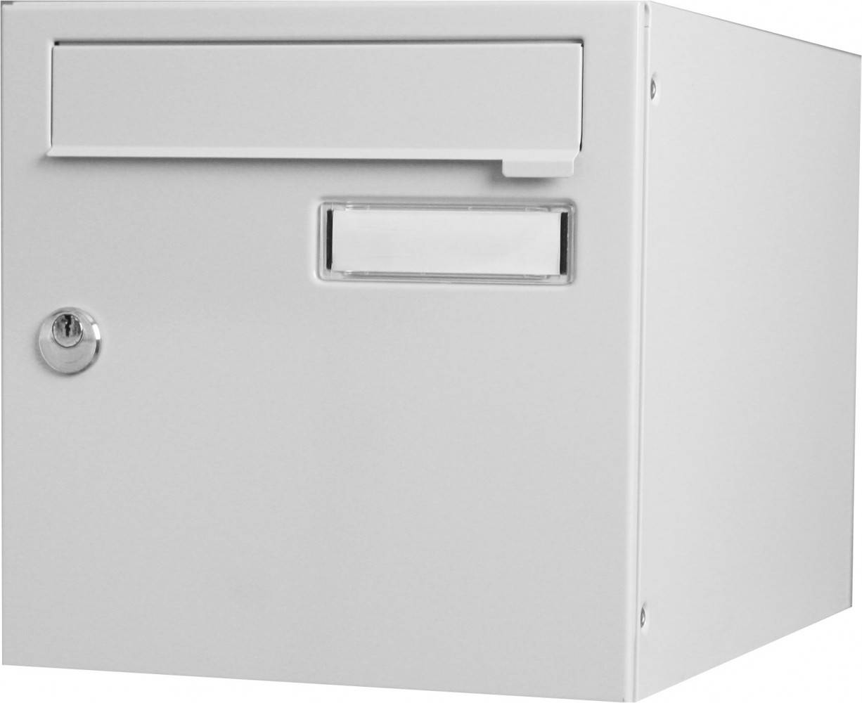 Boîte aux lettres normalisée 2 portes extérieur RENZ acier gris brillant - Image 1