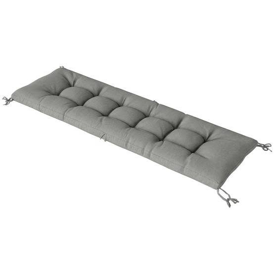 Coussin de palette amovible avec sangles de fixation, compatible avec la plupart des chaises longues, 198 x 65 x 13 cm, gris clair - Image 2