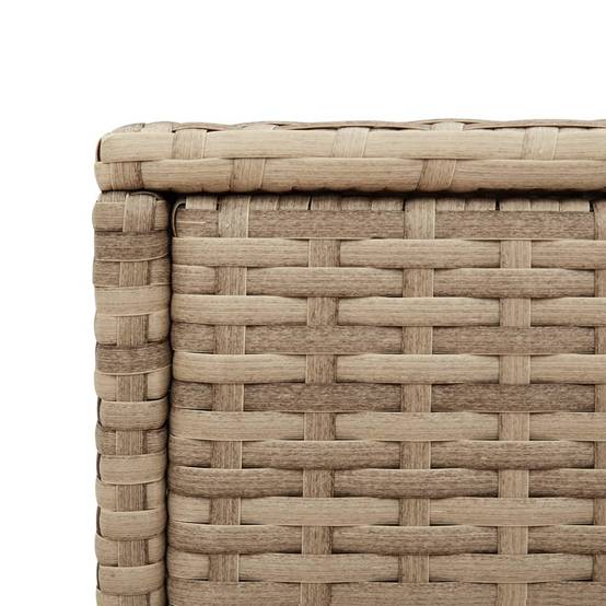 ComfortXL - Petite Console d'Extérieur Beige en Poly Rotin avec Dessus en Verre, 58x27.5cm – ComfortXL Outdoor Living - Image 9