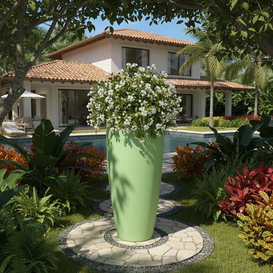 Pot de fleurs conique 200l delight - plast'up rotomoulage - Image 2