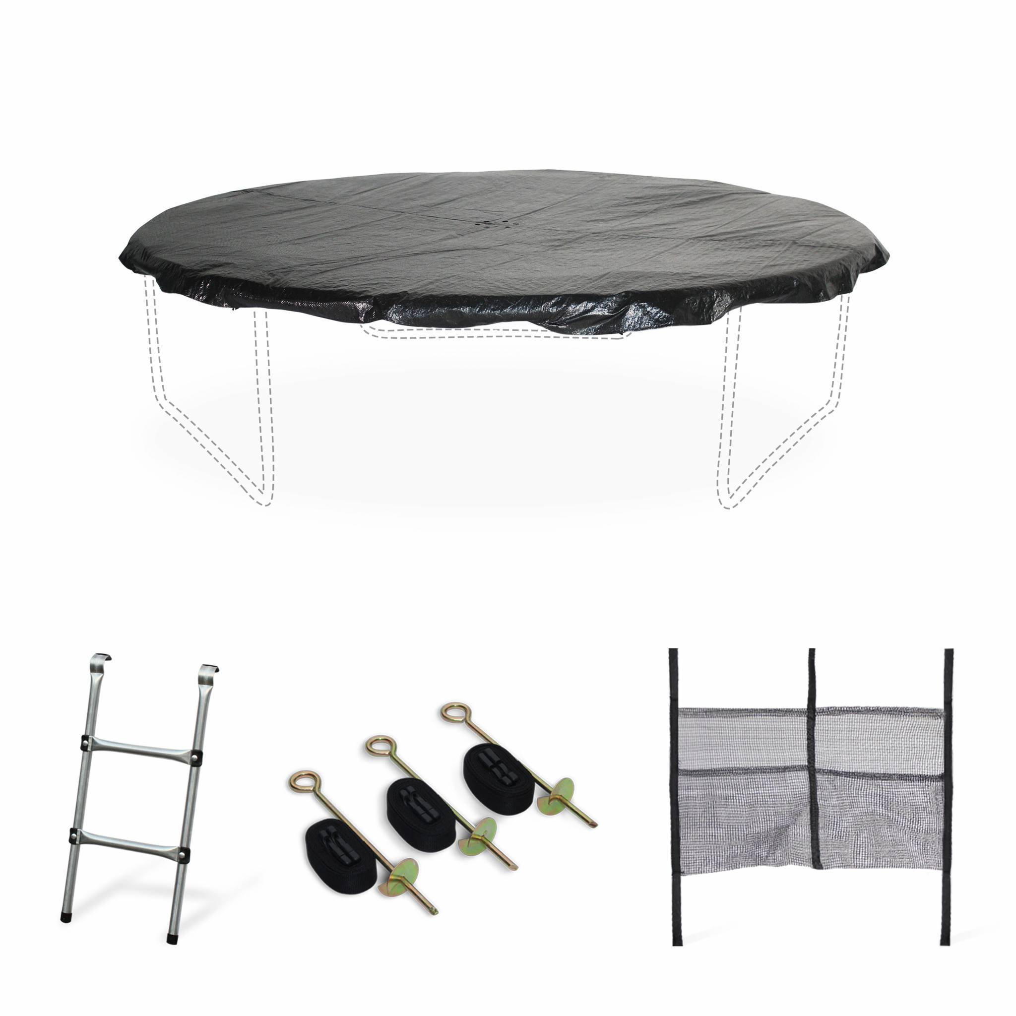 Pack accessoires pour trampoline Ø 305cm Mars/Verseau/ Mars INNER - Échelle. bâche de protection. filet de rangement pour chaussures et kit | sweeek - Image 1