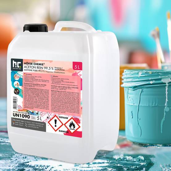 Acétone pur 99,5% Höfer Chemie® en bidon de 5 L x 1 - Image 4