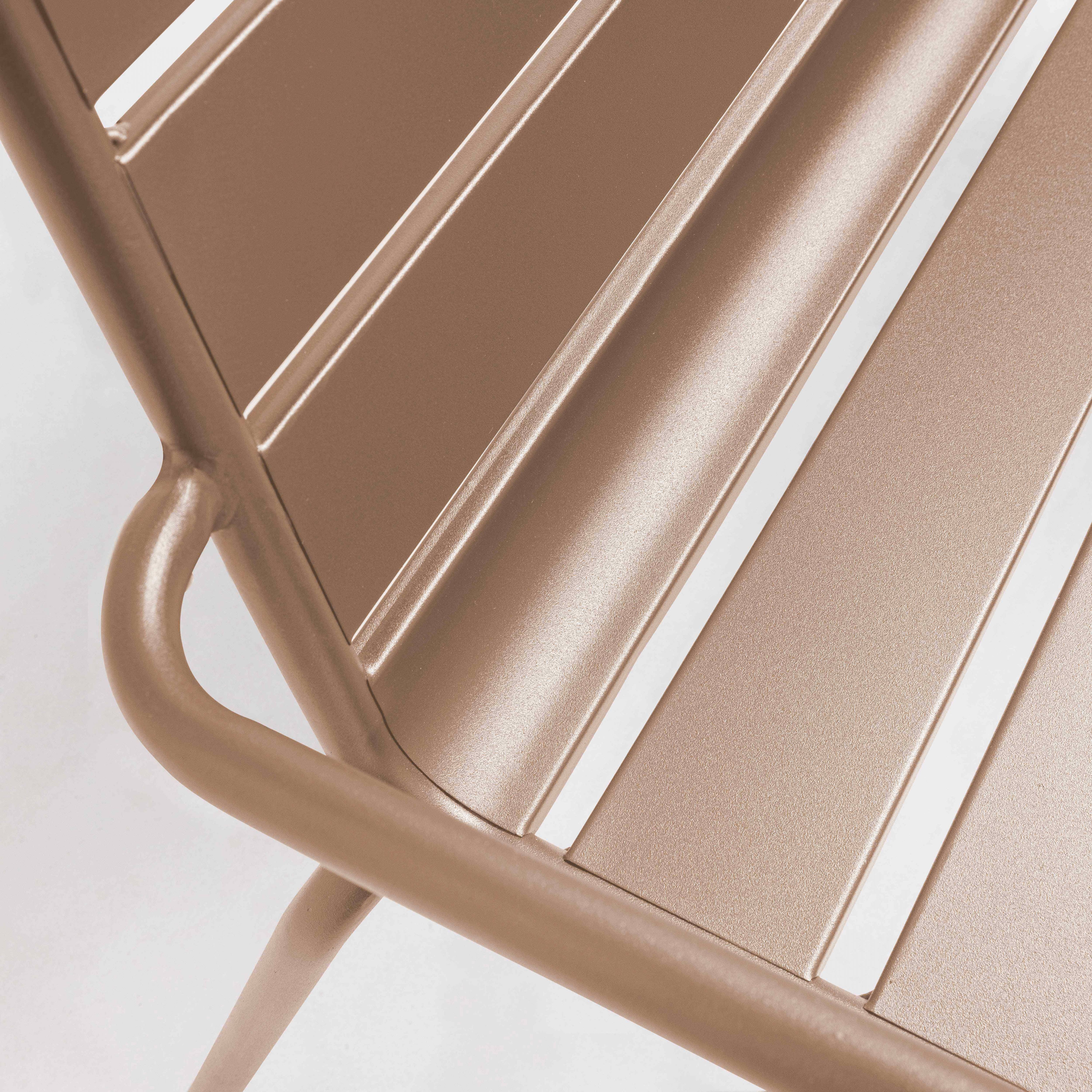 Oviala - Banc de jardin en métal taupe Palavas - Oviala - Imagen 4