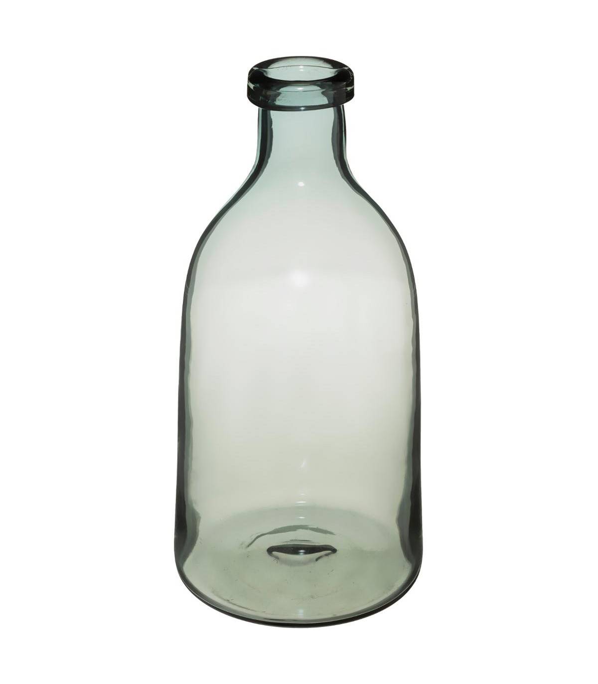 Atmosphera - Vase Bouteille en Verre Gris H 29 cm