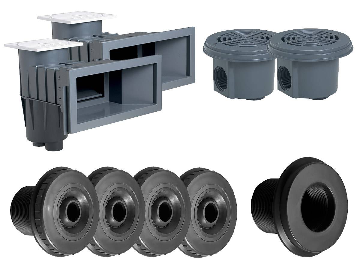 Hayward - Kit pièces à sceller Gris Foncé pour piscine 10 x 5 m - Hayward