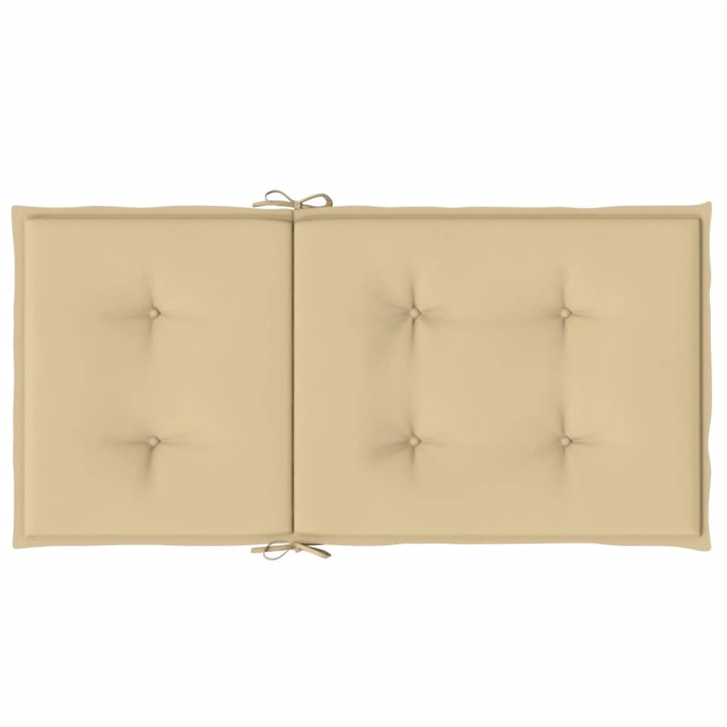 ComfortXL - Lot de 4 Coussins Dossier Bas Tissu Polyester Anti-glisse pour Chaise de Jardin Beige Mélangé 100x50cm – ComfortXL Outdoor Living - Image 7