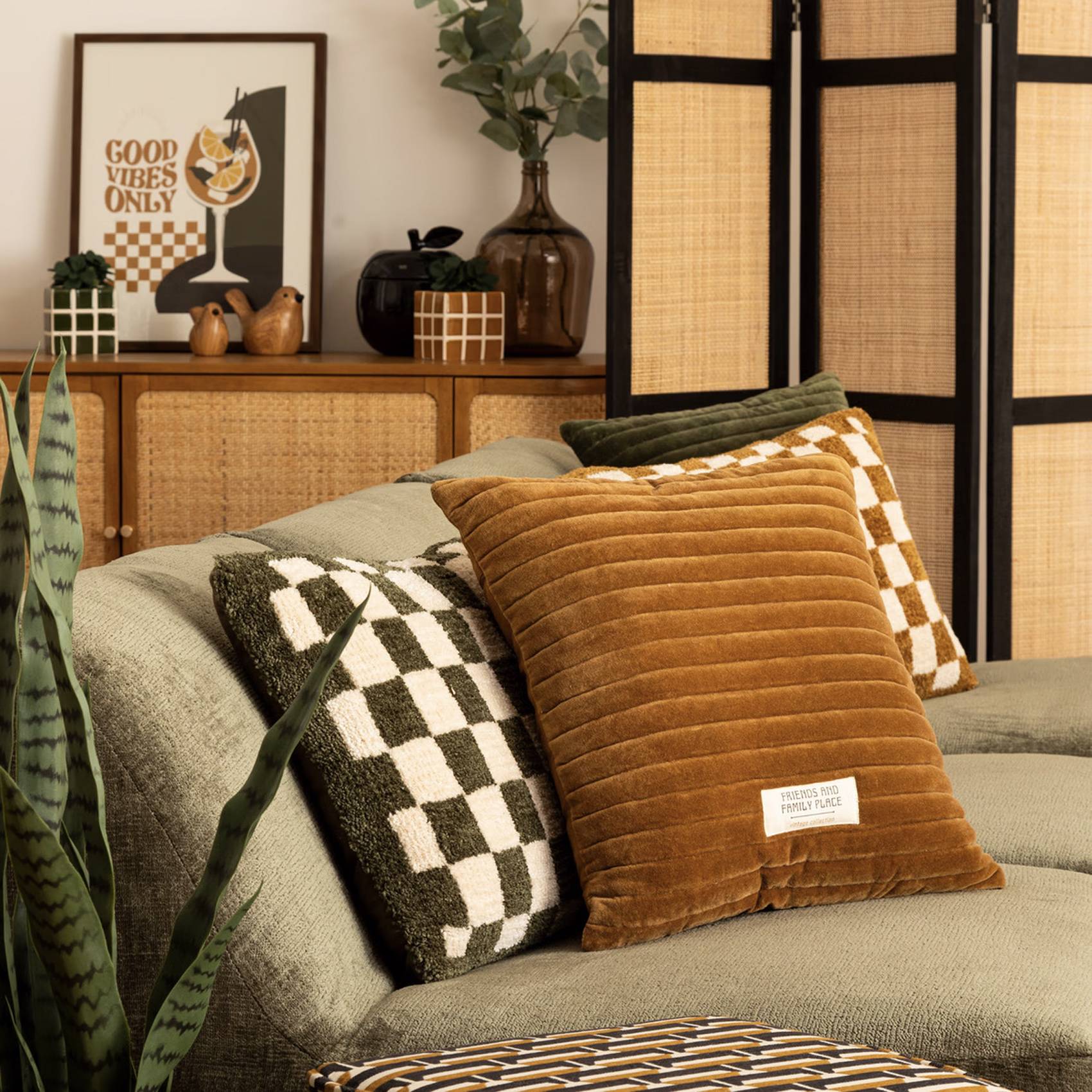 Atmosphera - Coussin matelassé "Friends and family place" - ATMOSPHERA - Imagen 6