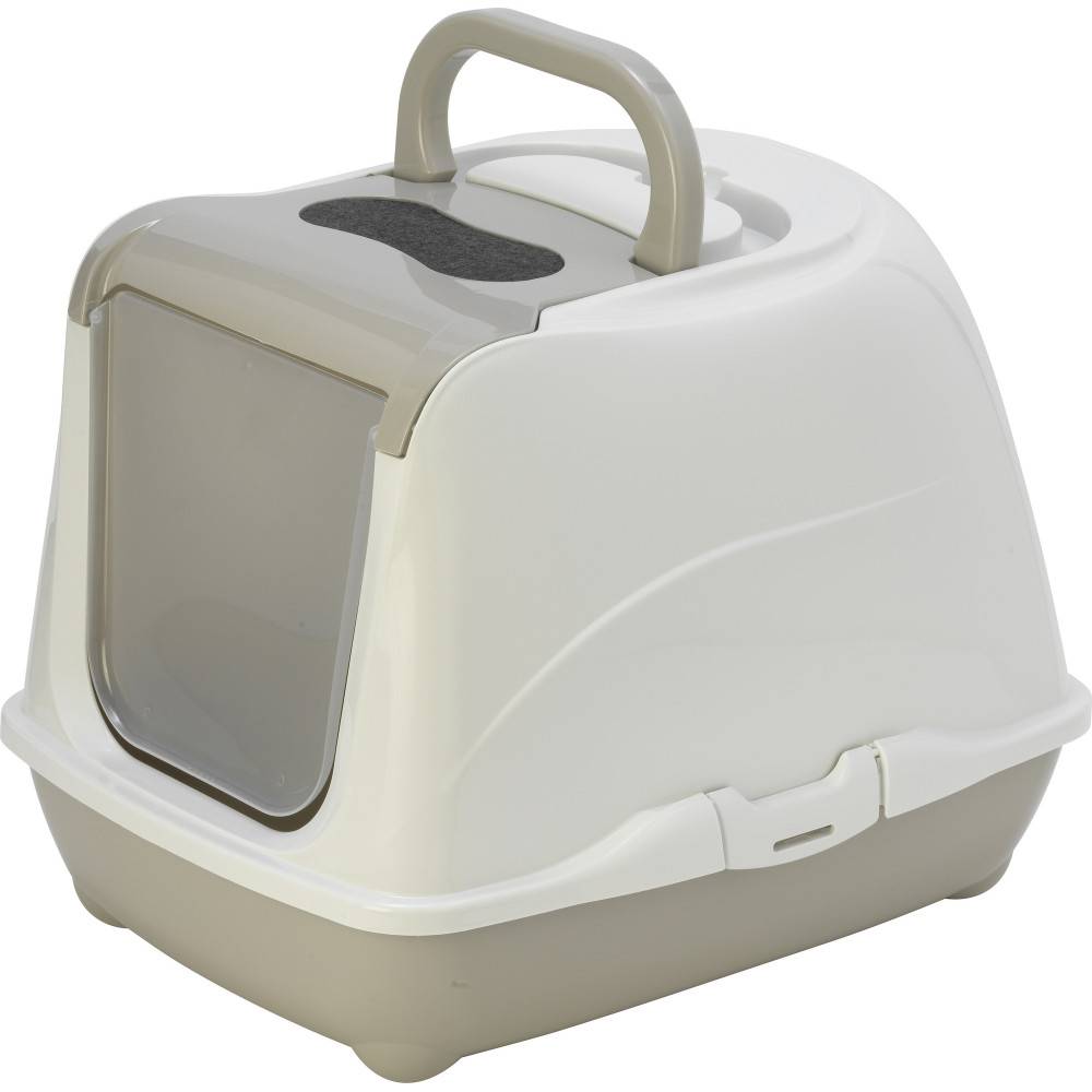 Flamingo - Maison de toilette LOKI Beige classic M 38 x 50 x 37 cm pour chat - Image 3