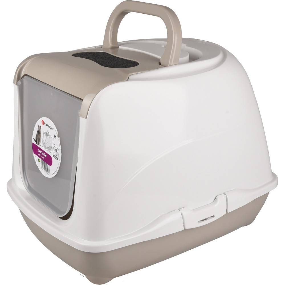 Flamingo - Maison de toilette LOKI Beige classic M 38 x 50 x 37 cm pour chat - Image 6