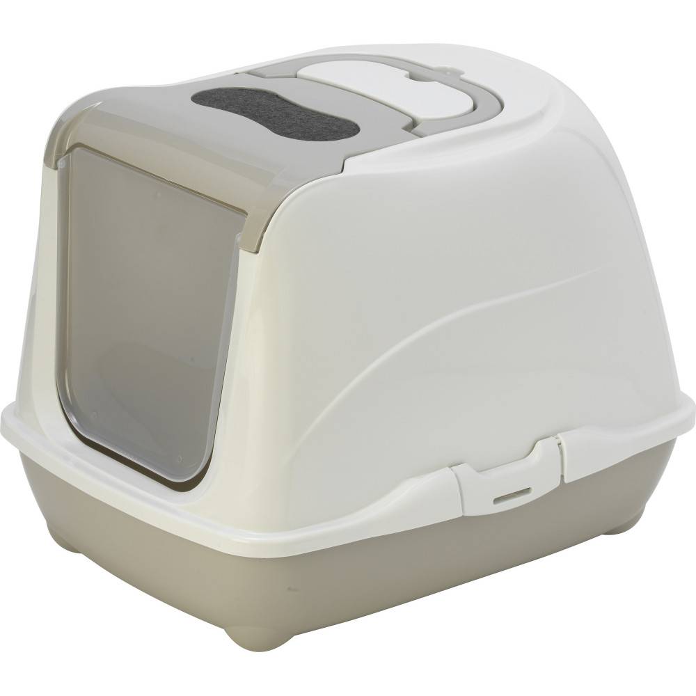 Flamingo - Maison de toilette LOKI Beige classic M 38 x 50 x 37 cm pour chat - Image 2