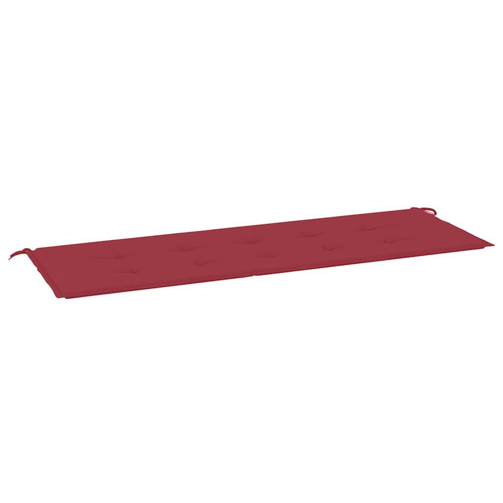 Coussin d'extérieur | Coussin de banc de jardin rouge bordeaux 150x50x4 cm Maison Chic - Image 1